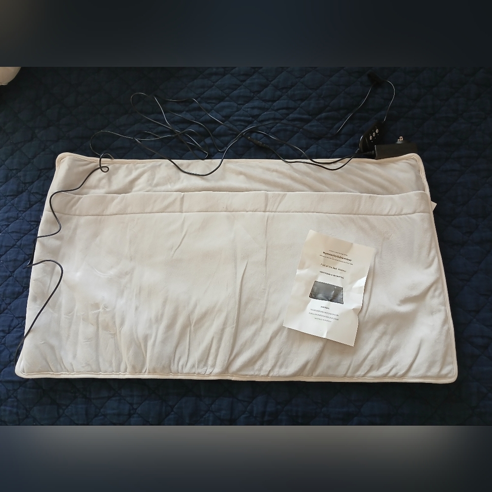 Premium Cream Electric Foot Heating Pad